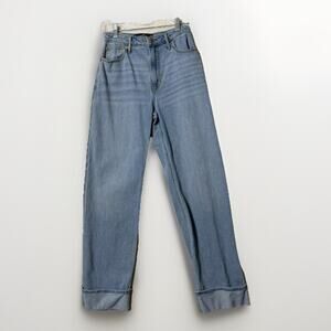 Hollister Ultra High-Rise Dad Jean Size 5R Light Wash Y2K 90s Boho